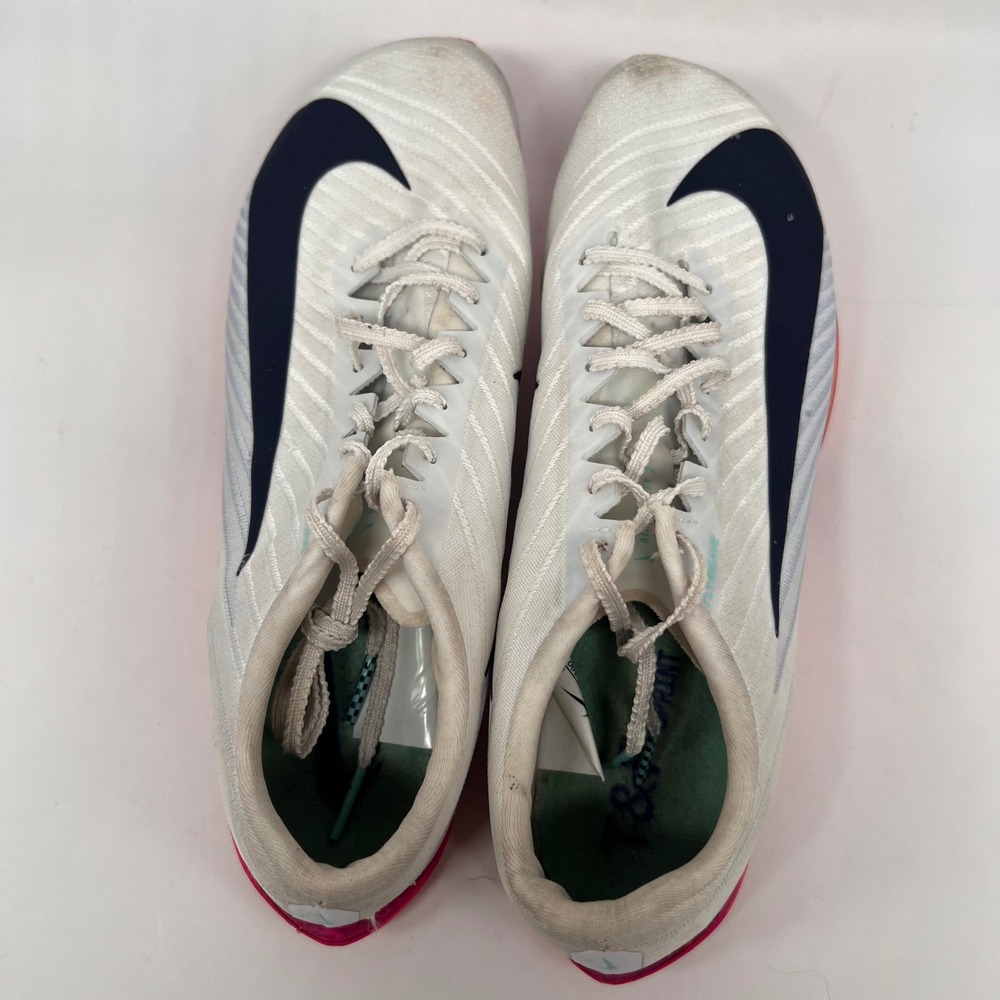 Nike Air Zoom Maxfly 2 shoes Pink Navy Track Spikes FD8395-100 Mens 6.5 Womens 8 - Picture 4 of 8